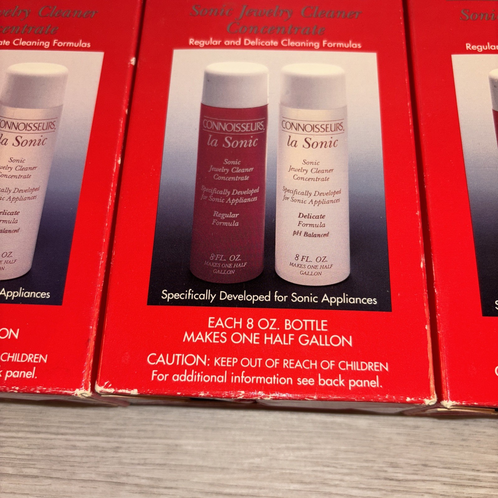 3pk Connoisseurs Sonic Jewelry Cleaner Concentrate Kits 8 Oz Regular & Delicate