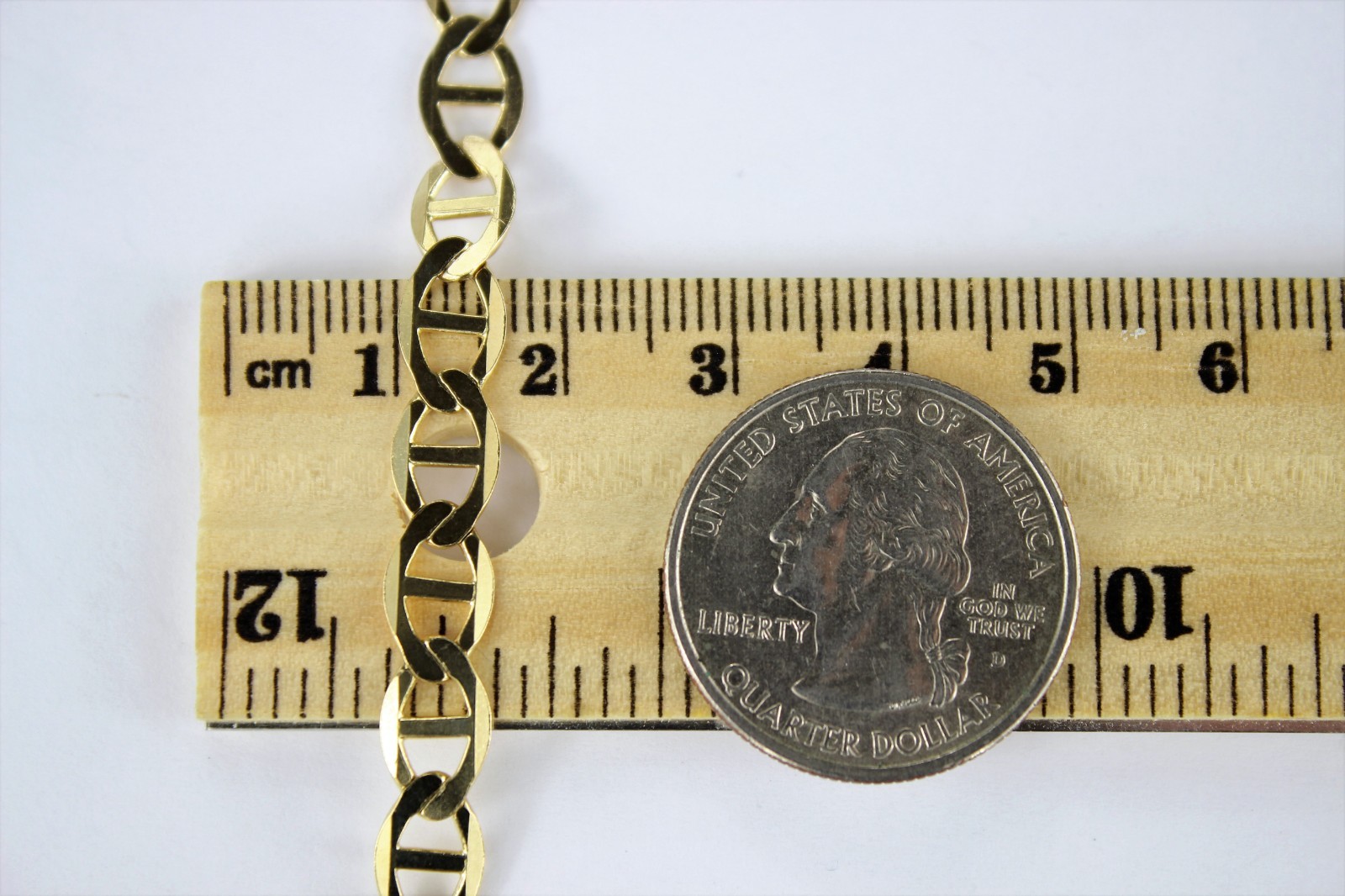 10K SOLID YELLOW GOLD MARINER LINK CHAIN NECKLACE FOR MEN WOMEN 2mm ~ 6.5mm