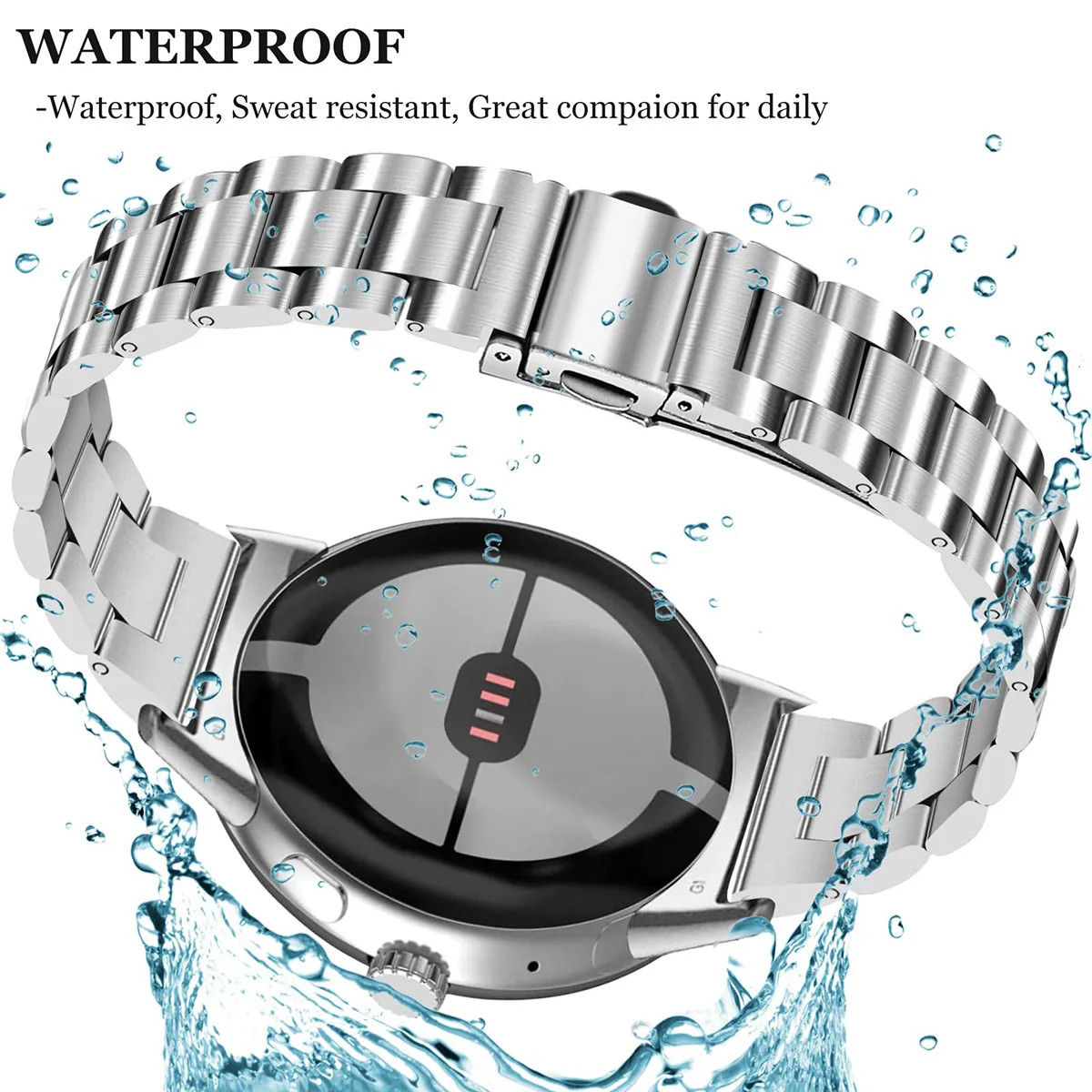 Slim Solid Steel Watch Band for Google Pixel Watch 4 3 2 41 45mm Strap Bracelet
