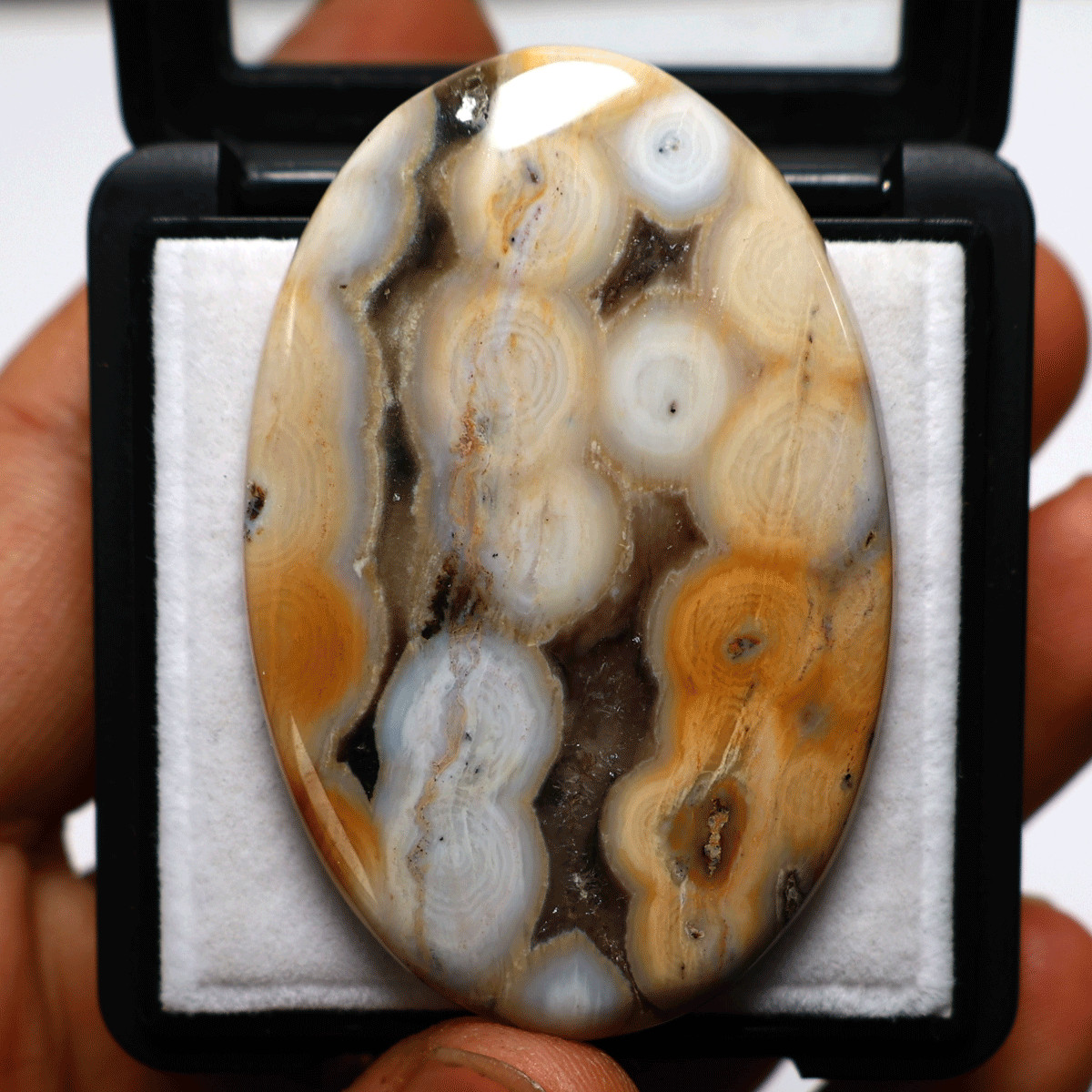 100 Cts Natural 8th Vein Ocean Jasper Hi-Grade 56mmx37mm Oval Cabochon Gemstone