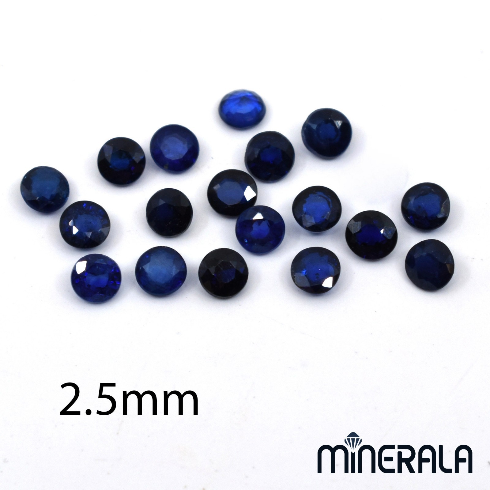 NATURAL CEYLON BLUE SAPPHIRE GEMSTONE DIFFUSED ROUND FACETED 2mm-3mm WP02819