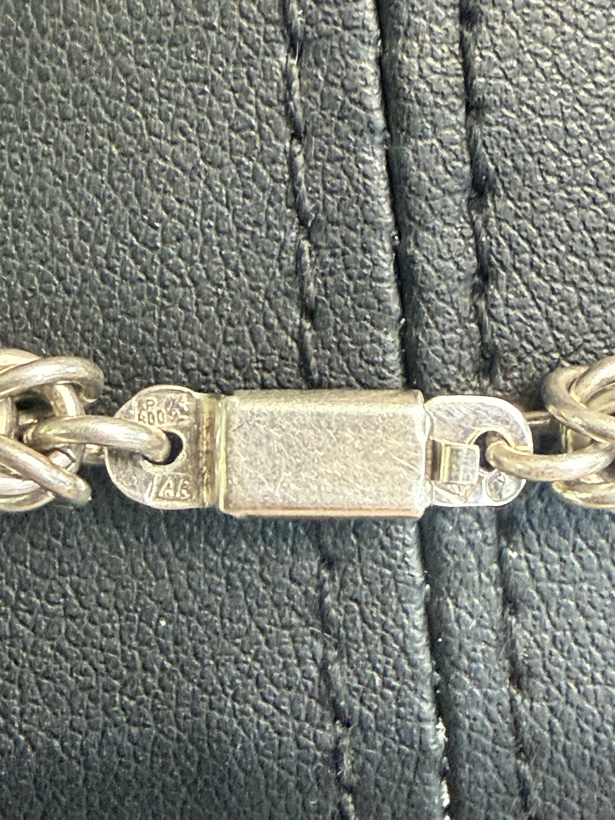 Solid 800 Silver Byzantine Rope Chain Necklace 18 Length 45 grams