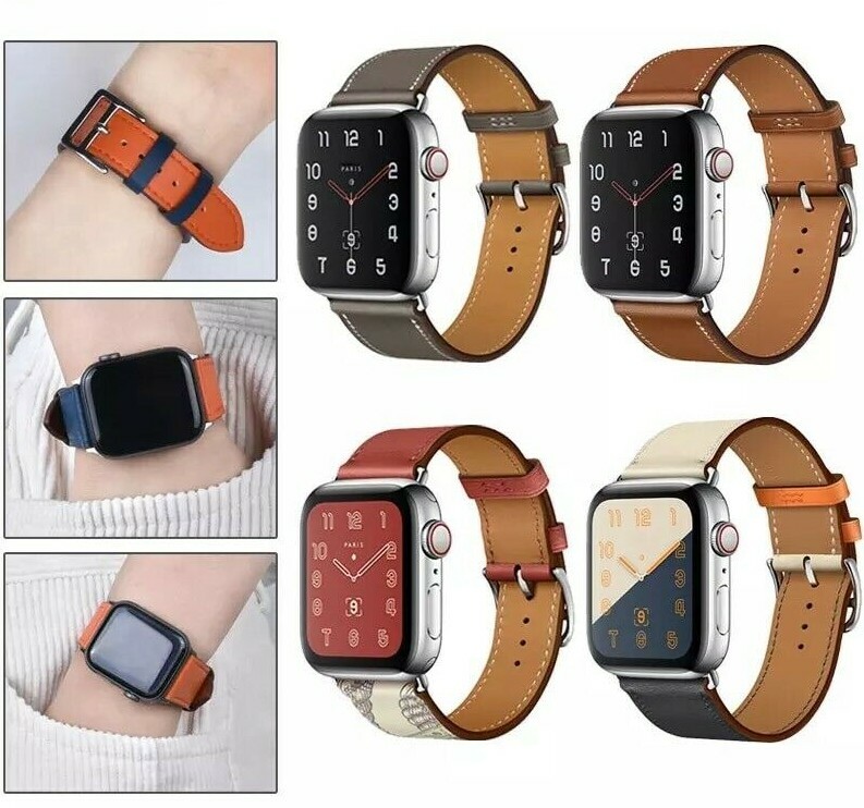 Pu Leather loop Sports Strap for Apple watch Series 1 2 3 4 5 6 SE