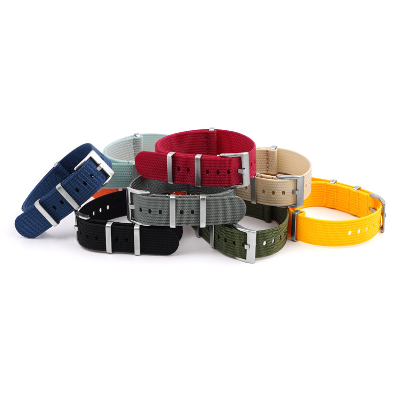 20mm Sport Bracelet Watch Strap Retro One-Piece Long Watchband Weave Nylon Bands