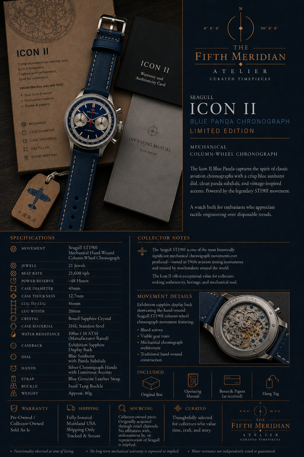 Seagull Icon ll Blue Steal Edition/Numbered Edition – 0281 – Full Kit