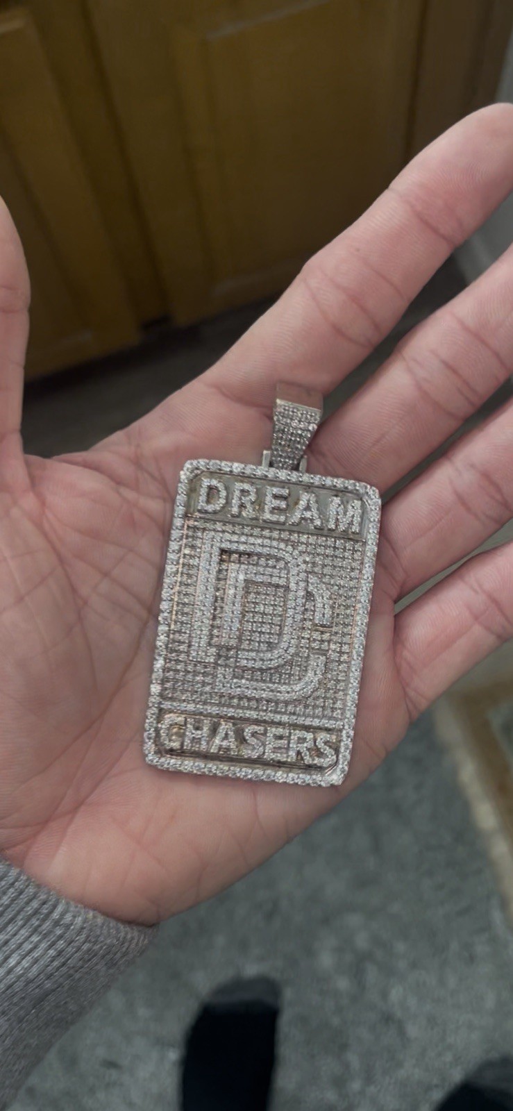 Iced Out Dreamchasers Moissanite Diamond Pendant