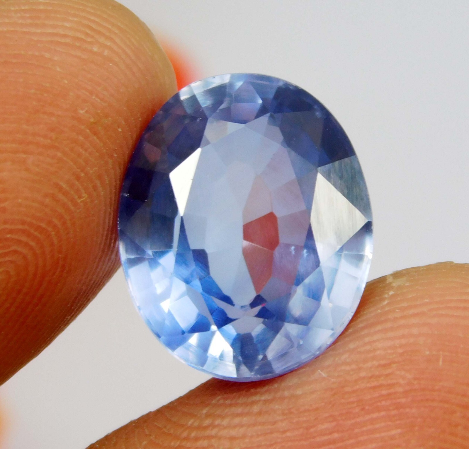 CERTIFIED 10.85 Ct Natural California Rare Blue Benitoite Oval Cut Gemstone