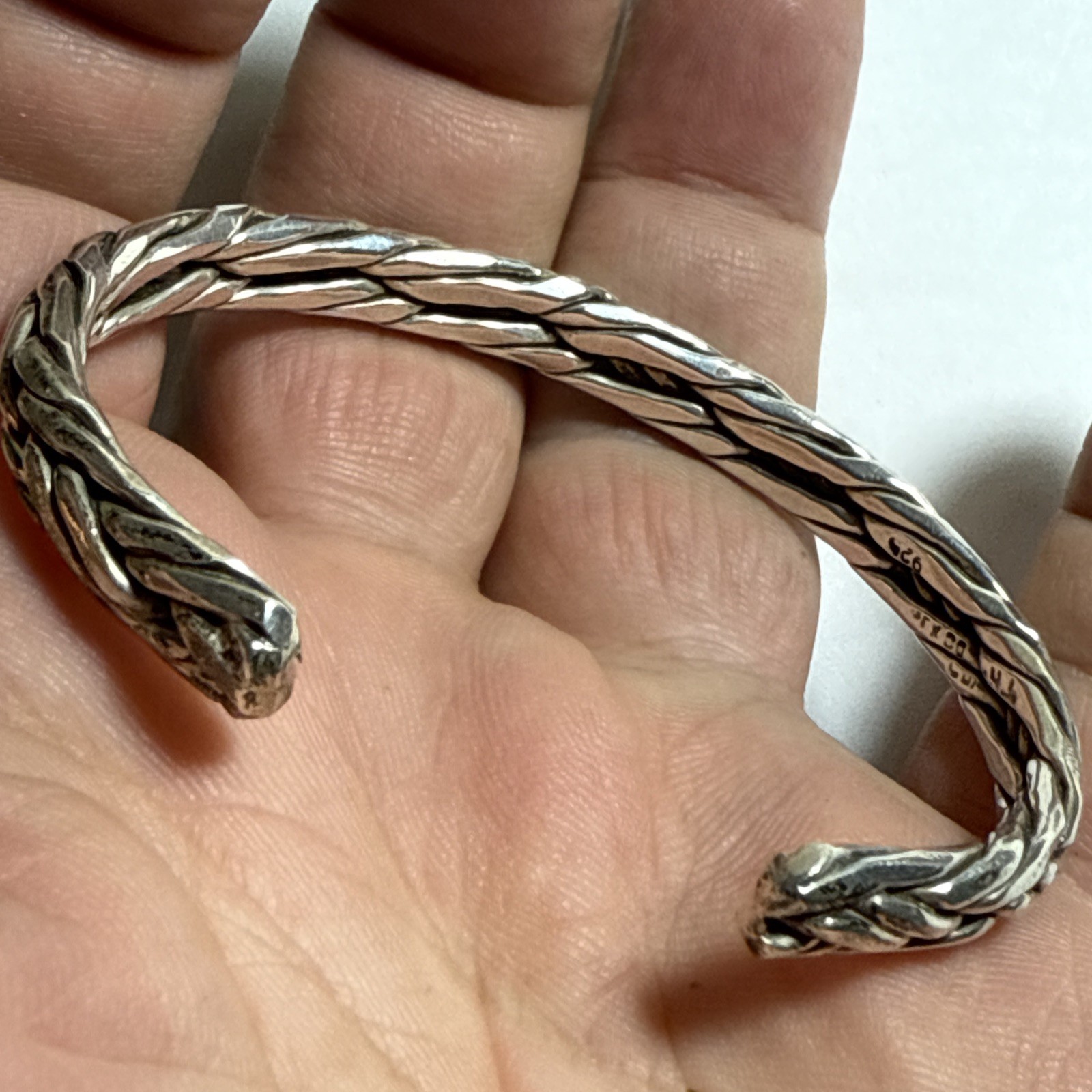 Cuff Bracelet Women’s Sterling Mexican One Ounce 7mm 6 1/4” Circumference Inside
