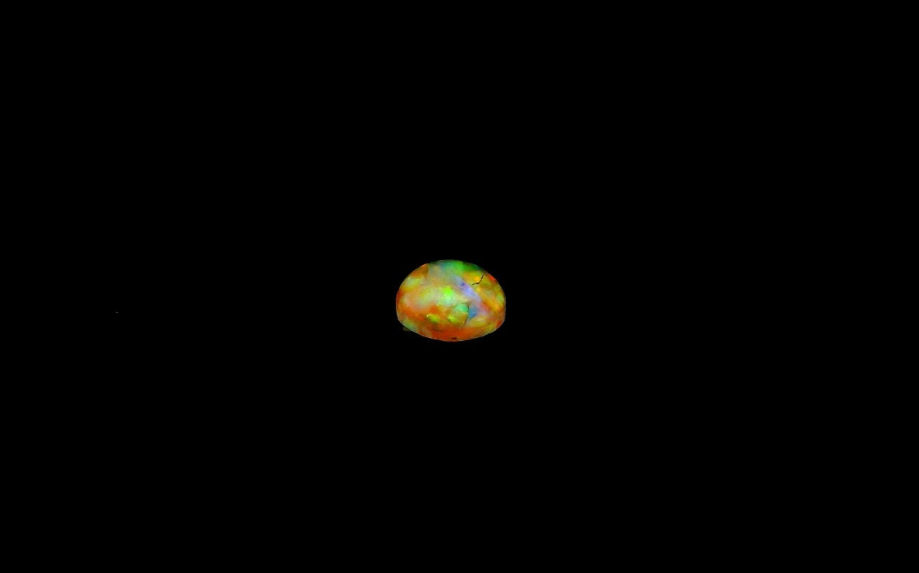 0.23ct Round Orange Multi-Color Opal 5 x 5 mm