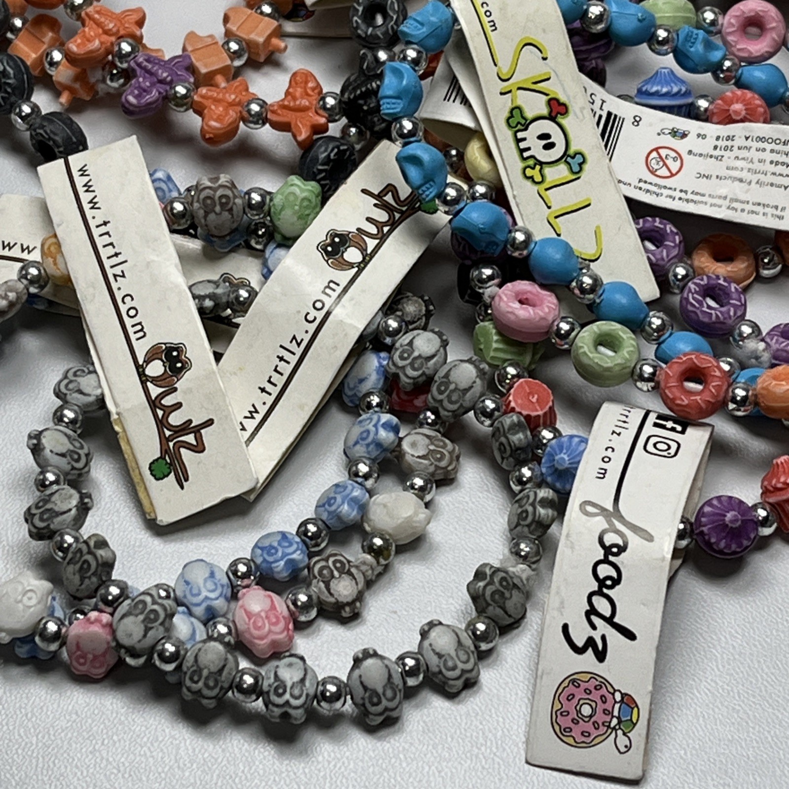 Lot Of 100 Trrtlz Kids Stretch Bracelets Mixed colors and Styles