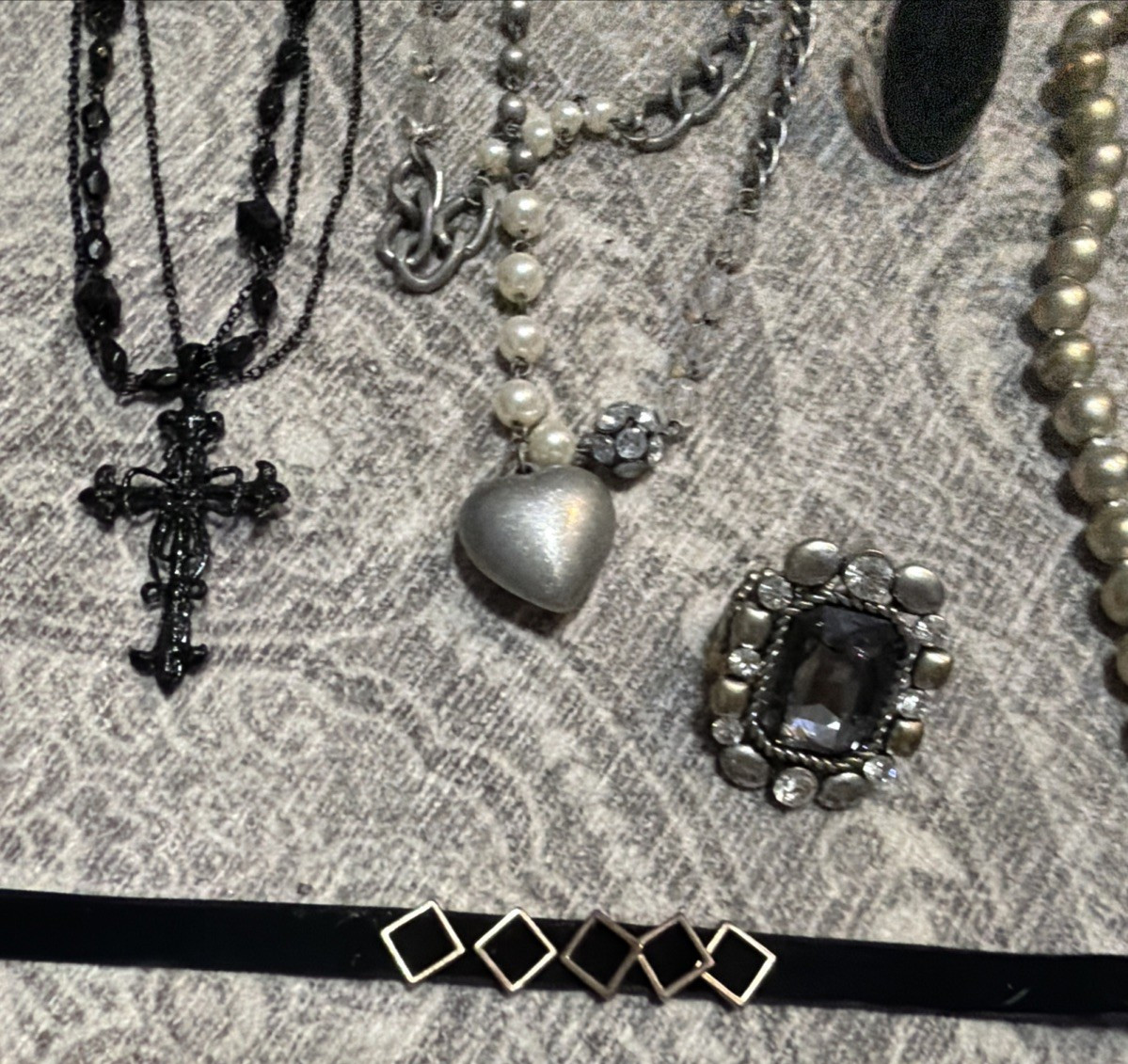 20 Lot Gothic Inspired Costume Jewelry Romance Core Goth Black Emo Renaissance