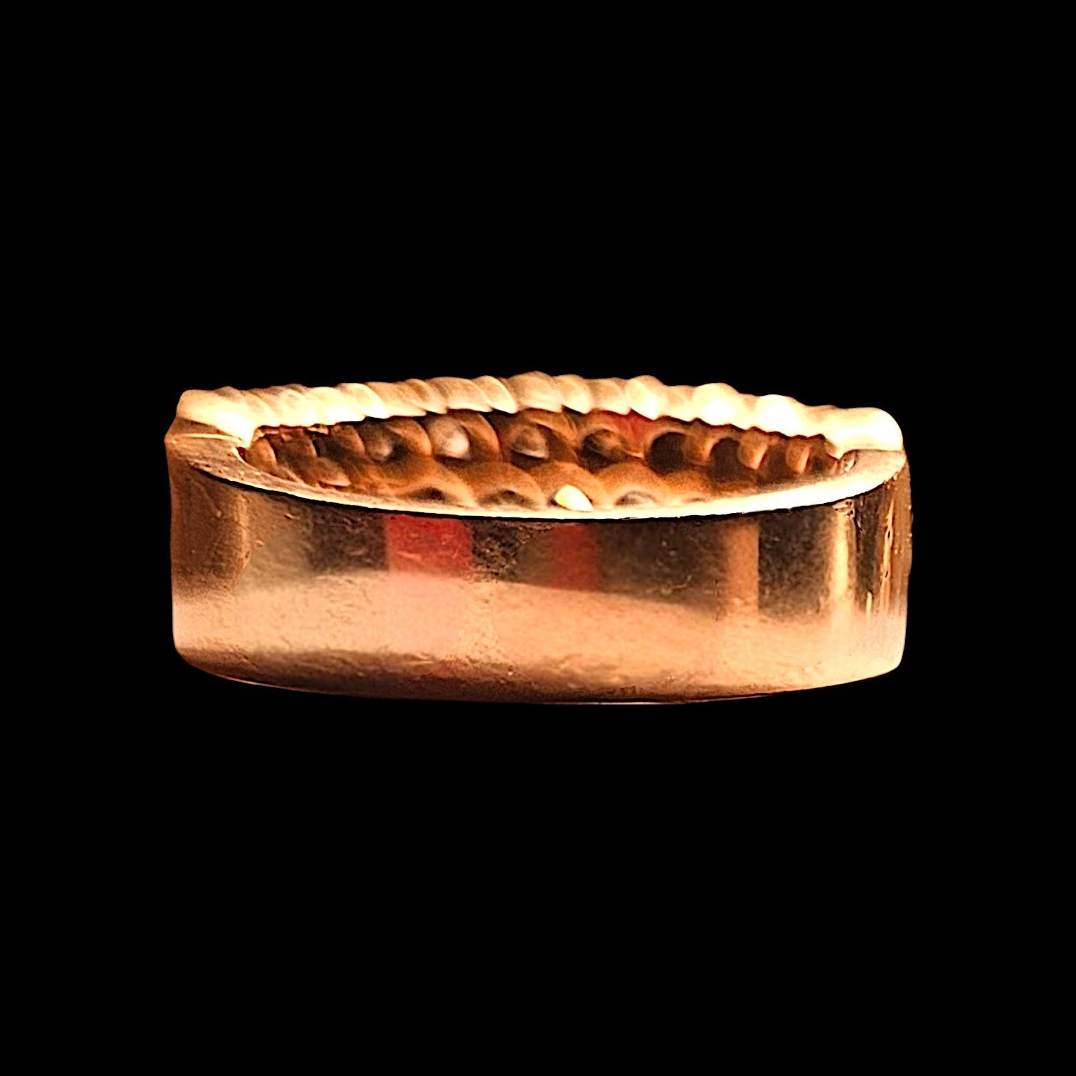 14K Rose Gold 2.15 CTW Cocoa & White Diamond Pavé Multi-Row Band Ring Size 7
