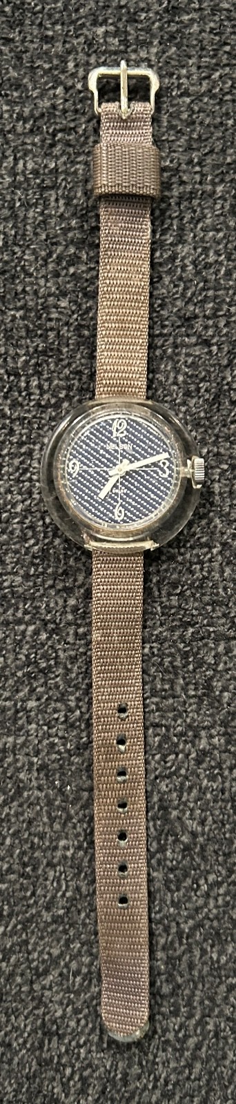 vintage Swiss see-through NELSON minimalist mechanical watch – working! nerdcore
