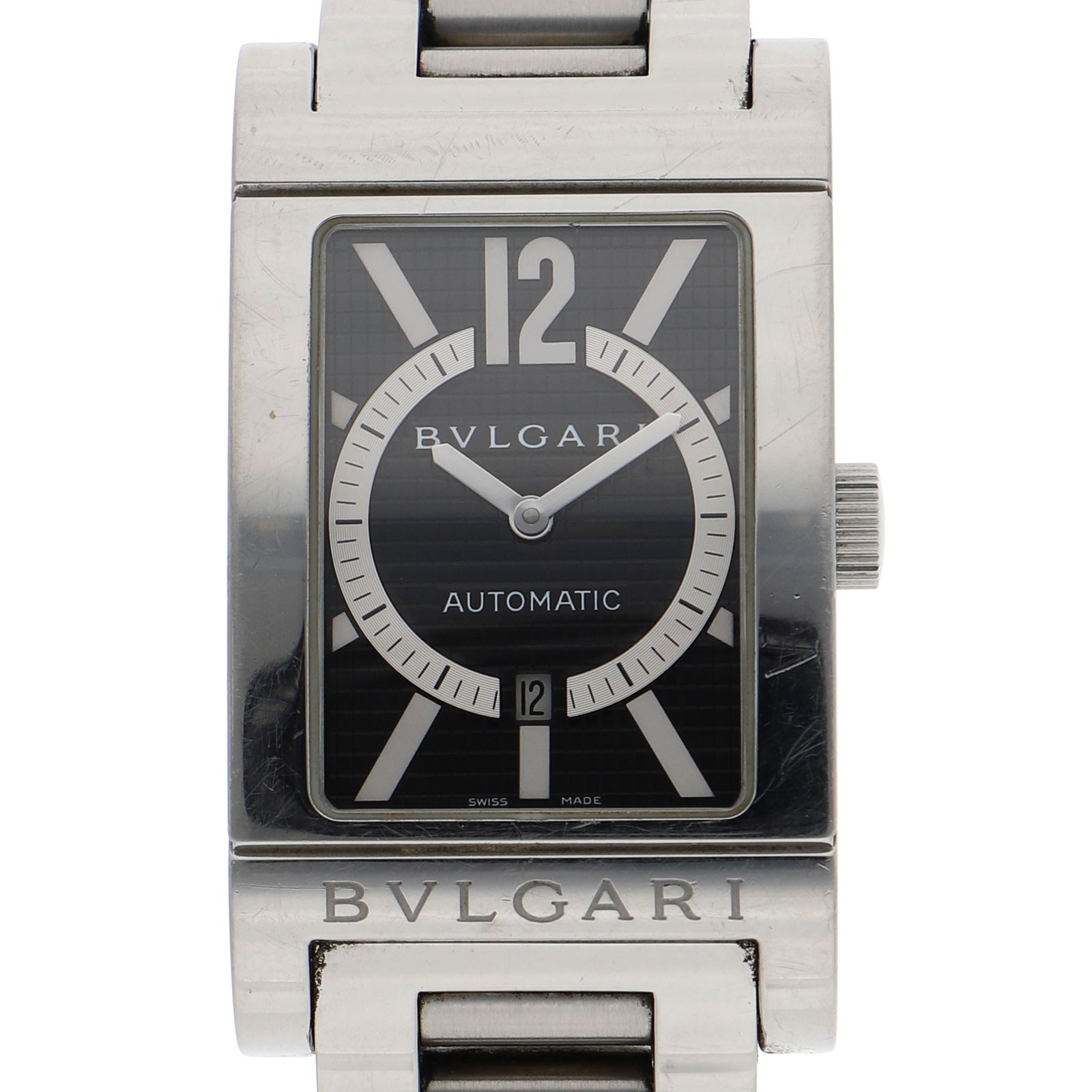 BVLGARI RT45S Rettangolo black Dial Automatic Stainless Steel Women’s