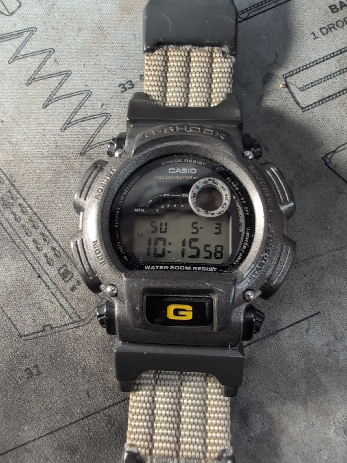 Casio G-Shock DW-9400 1680 Digital Watch Japan Used Working X-Treme / G-LIDE