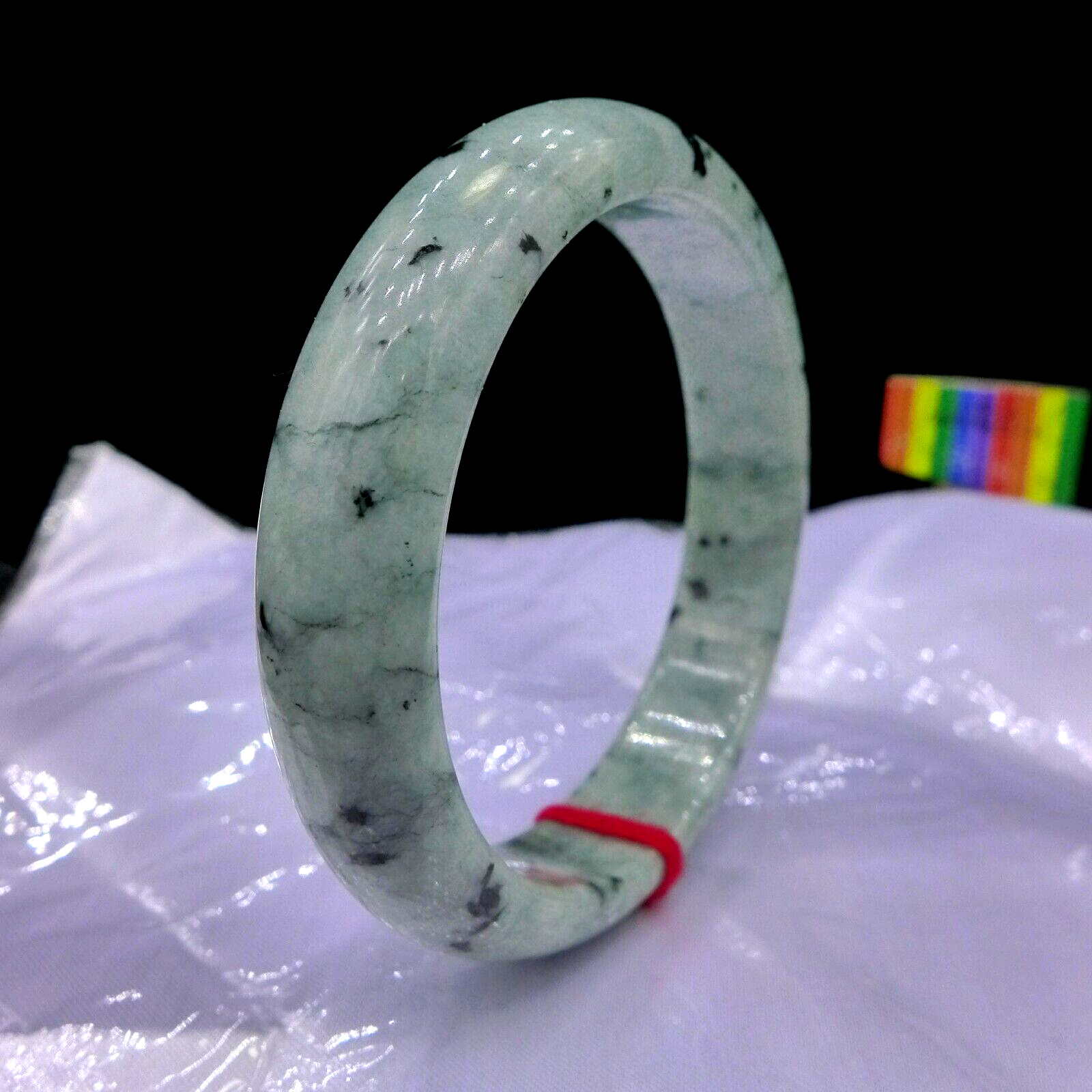 【JadeiteBird】61mm Certified 100% Natural Grade A Jadeite Jade Bangle Bracelet