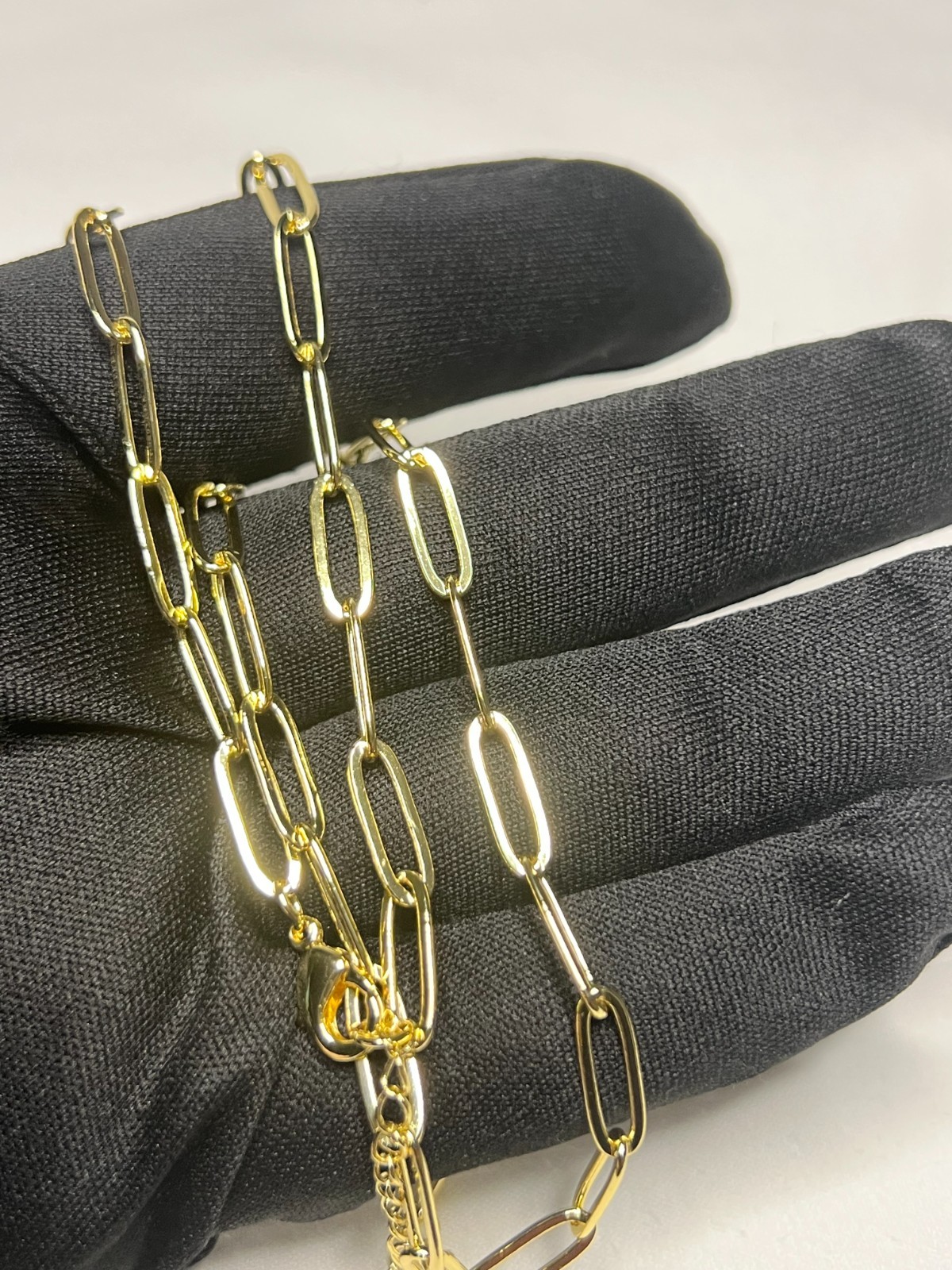 17″ 14K Gold‑Filled Paperclip Chain Necklace w/ 2″ Extender – 3.5mm Width