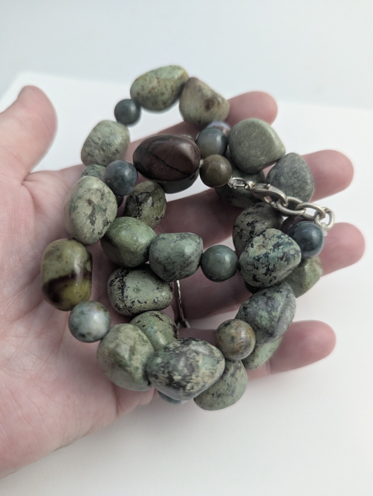 Vtg Mod Faux Turquoise Amber Tribal Jewelry lot 9 Pc Some Real Gems