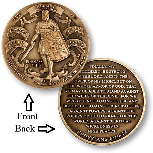 Armor of God ~ Ephesians 6:10-12 ~ Finally ~ Challenge Coins ~