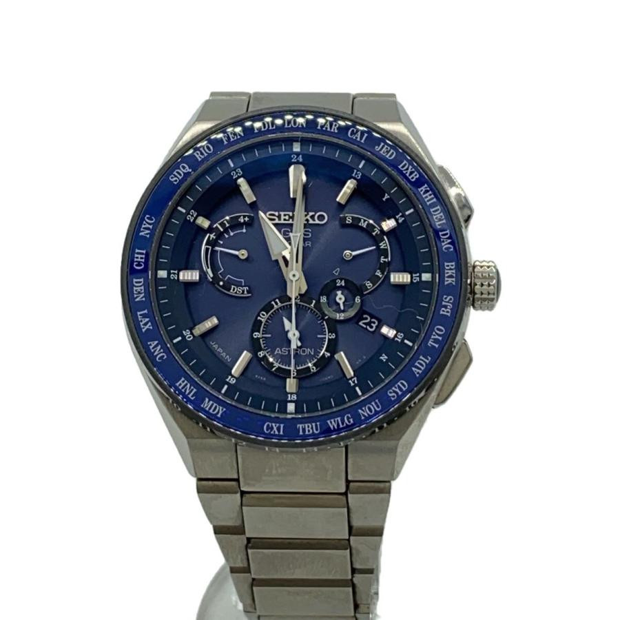 SEIKO 8X53-0AV0-2 Navy Case Size 3 ×5cm Wrist Size 20cm Used Watch #21111