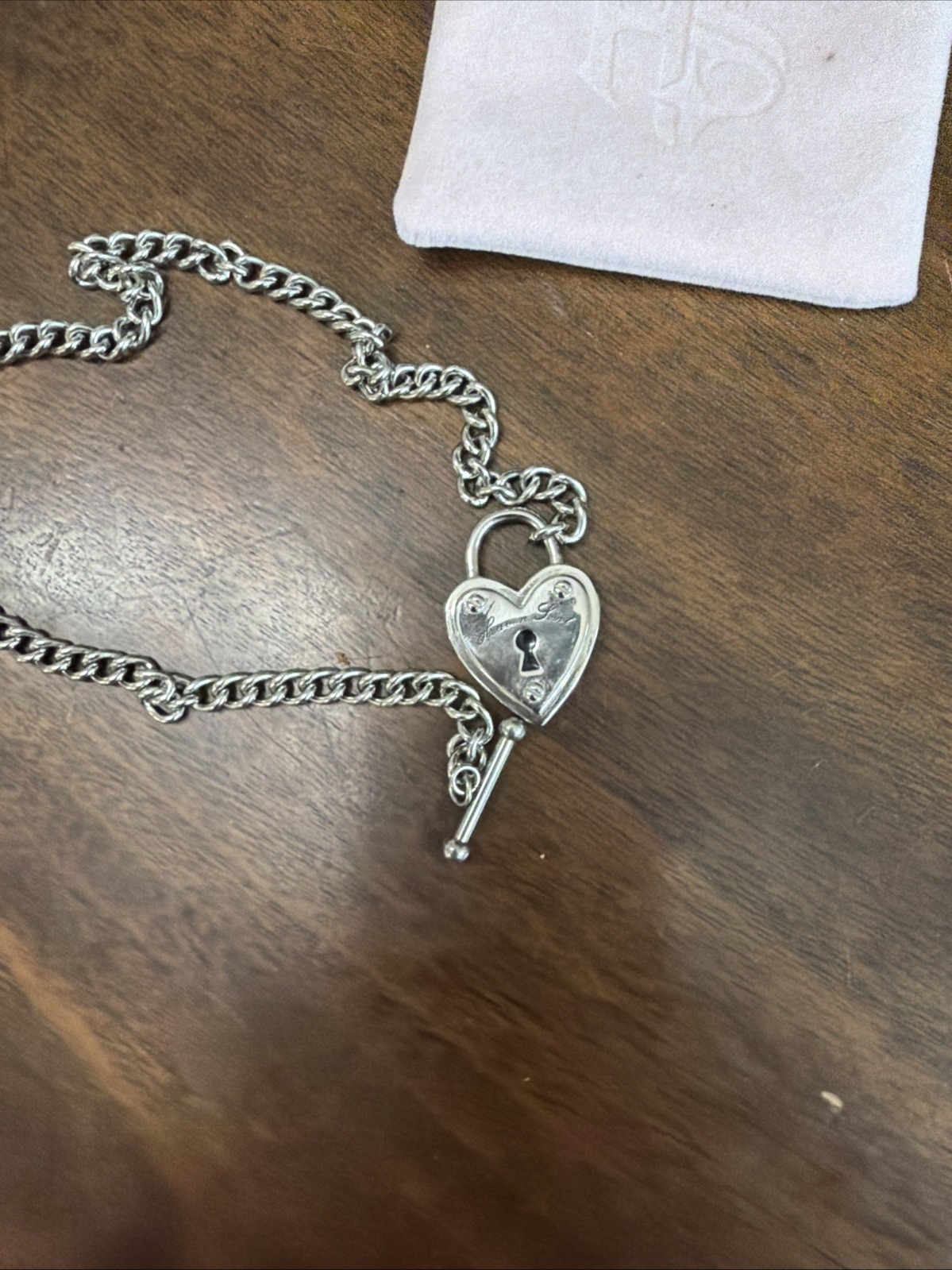 Heavensent Heart Lock Necklace Sliver