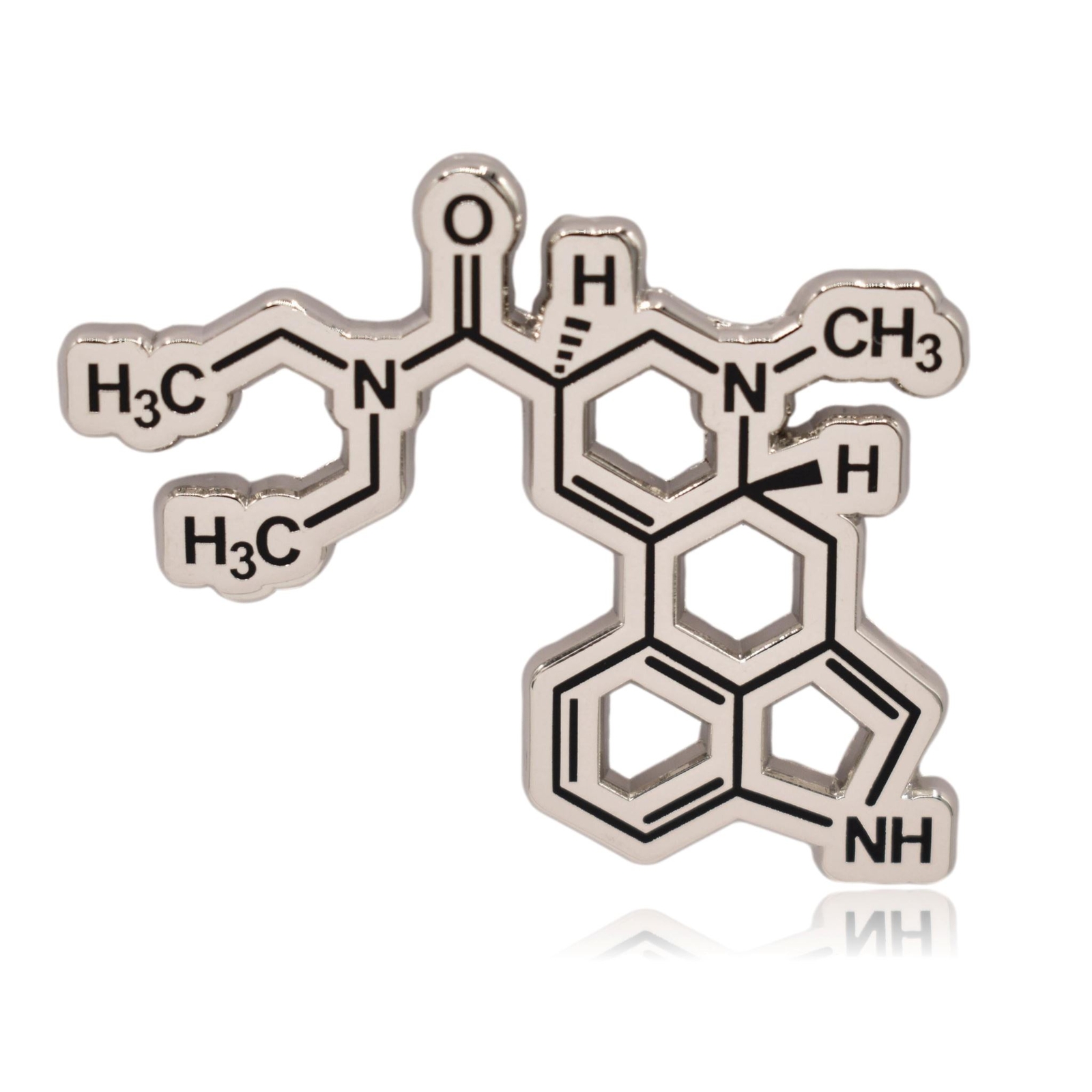 LSD Lysergic Acid Diethylamide Molecule Hard Enamel Pin