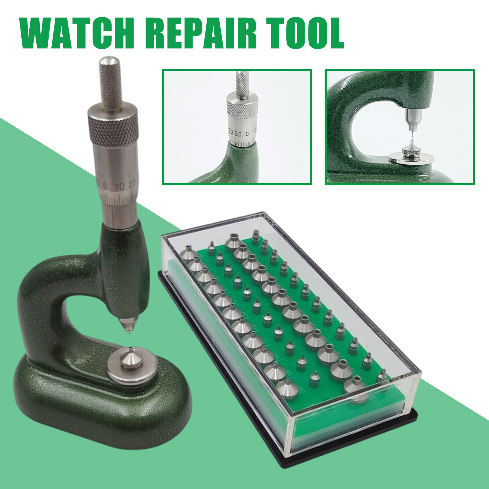 Watch Case Closer Repair Tool Watchmaker Jewelling Tools With 48Pcs Dies Set