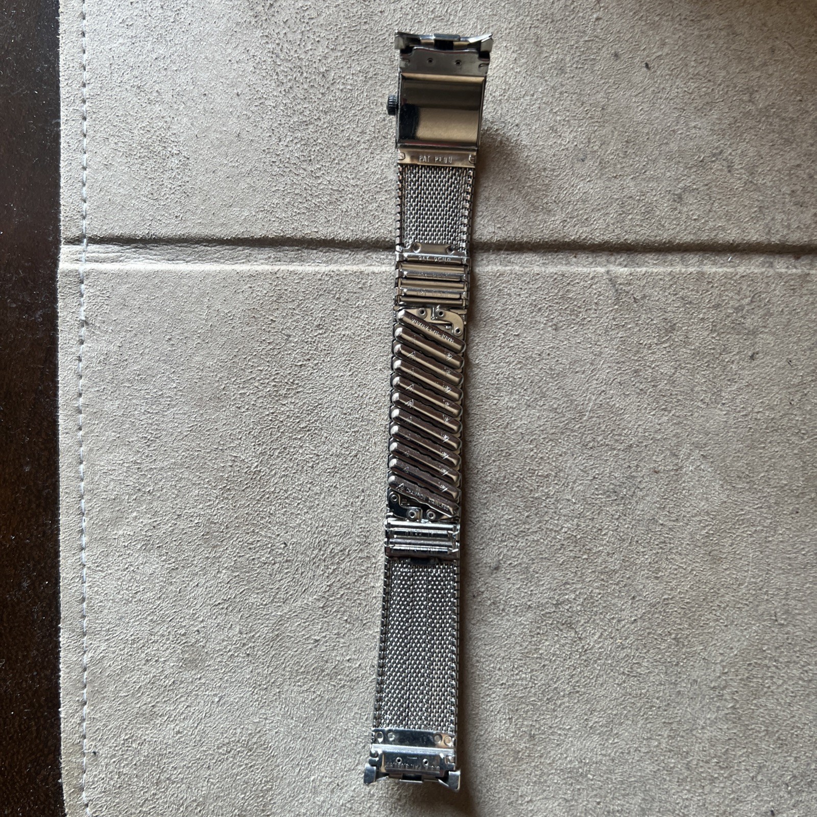 Vintage 19mm 18mm JB Champion Stainless Perpetual Calendar 1969 Watch Band