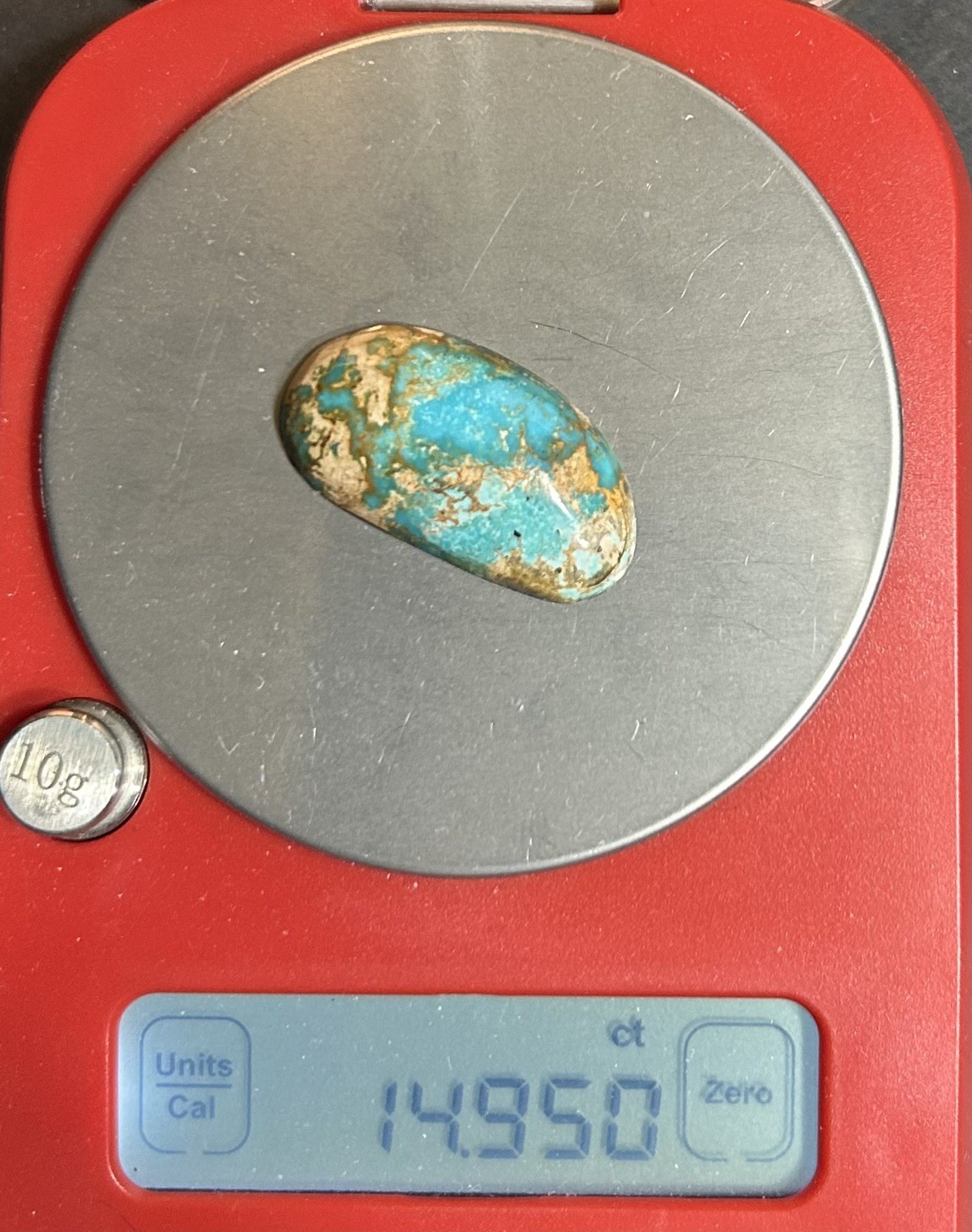 Royston Turquoise Cabochon, 14.9 carats, one (1), ships from Arizona