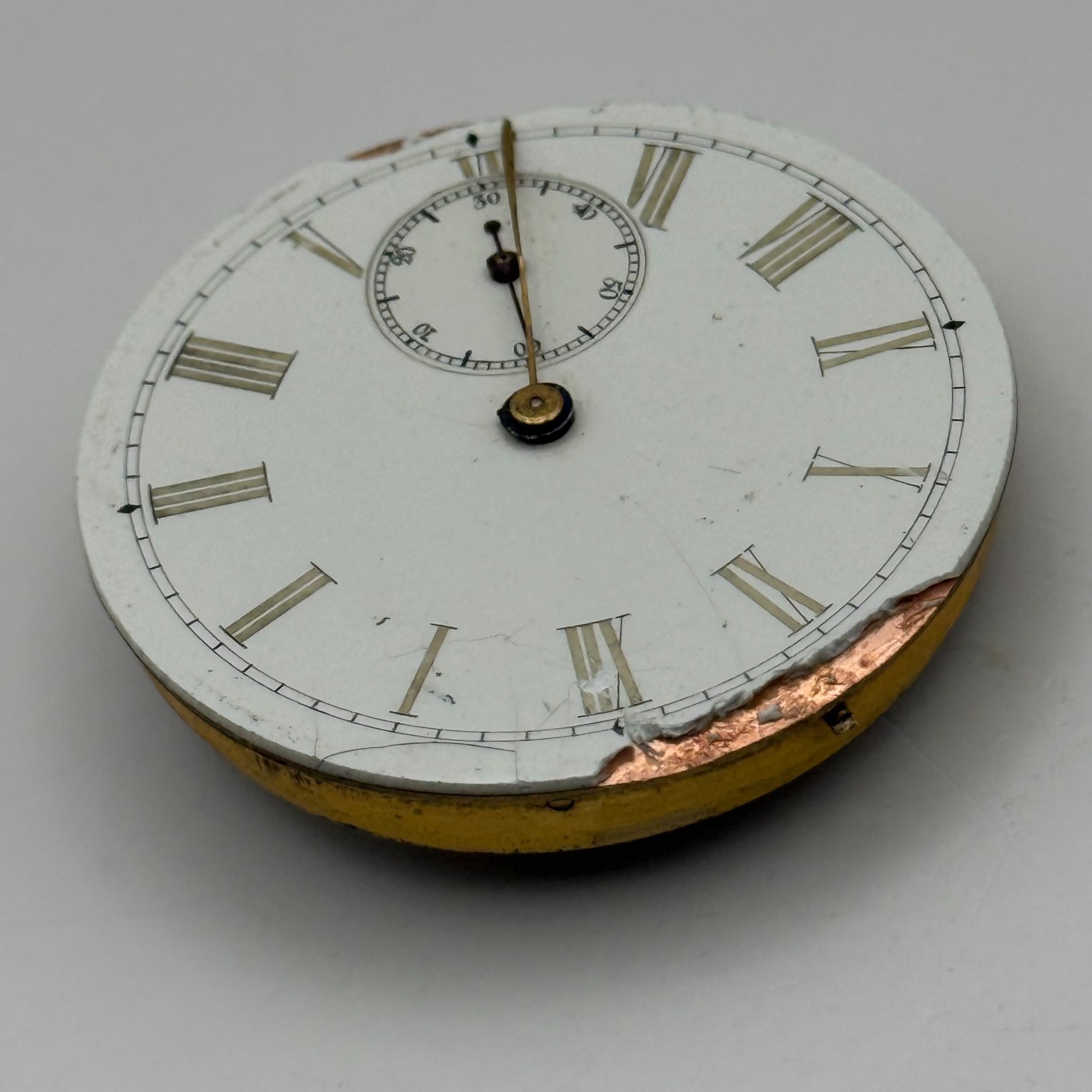 Longines Pocket Watch Movement Antique Sub Seconds Parts Repair Spares 41.2mm