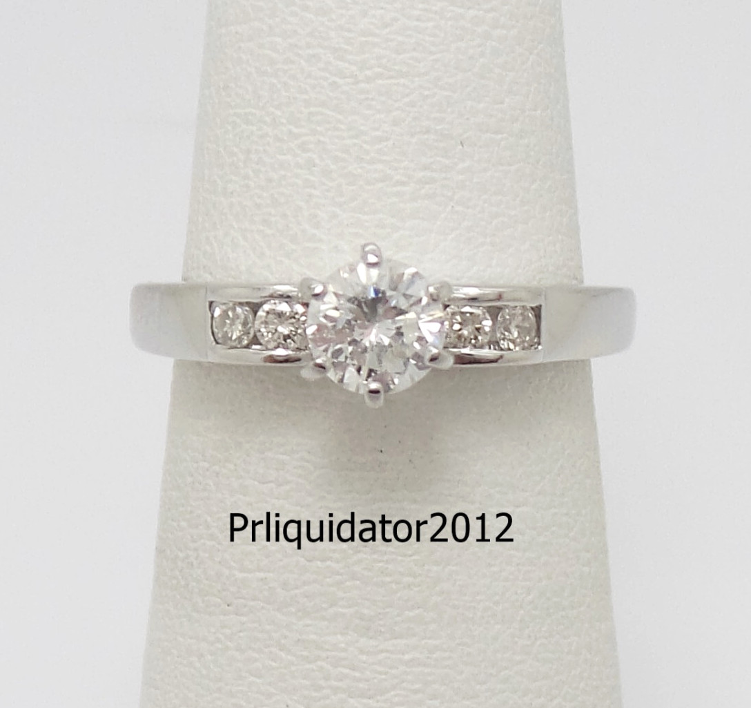 1/2 Natural Diamond Anniversary Engagement Wedding Band Ring 14K White Gold