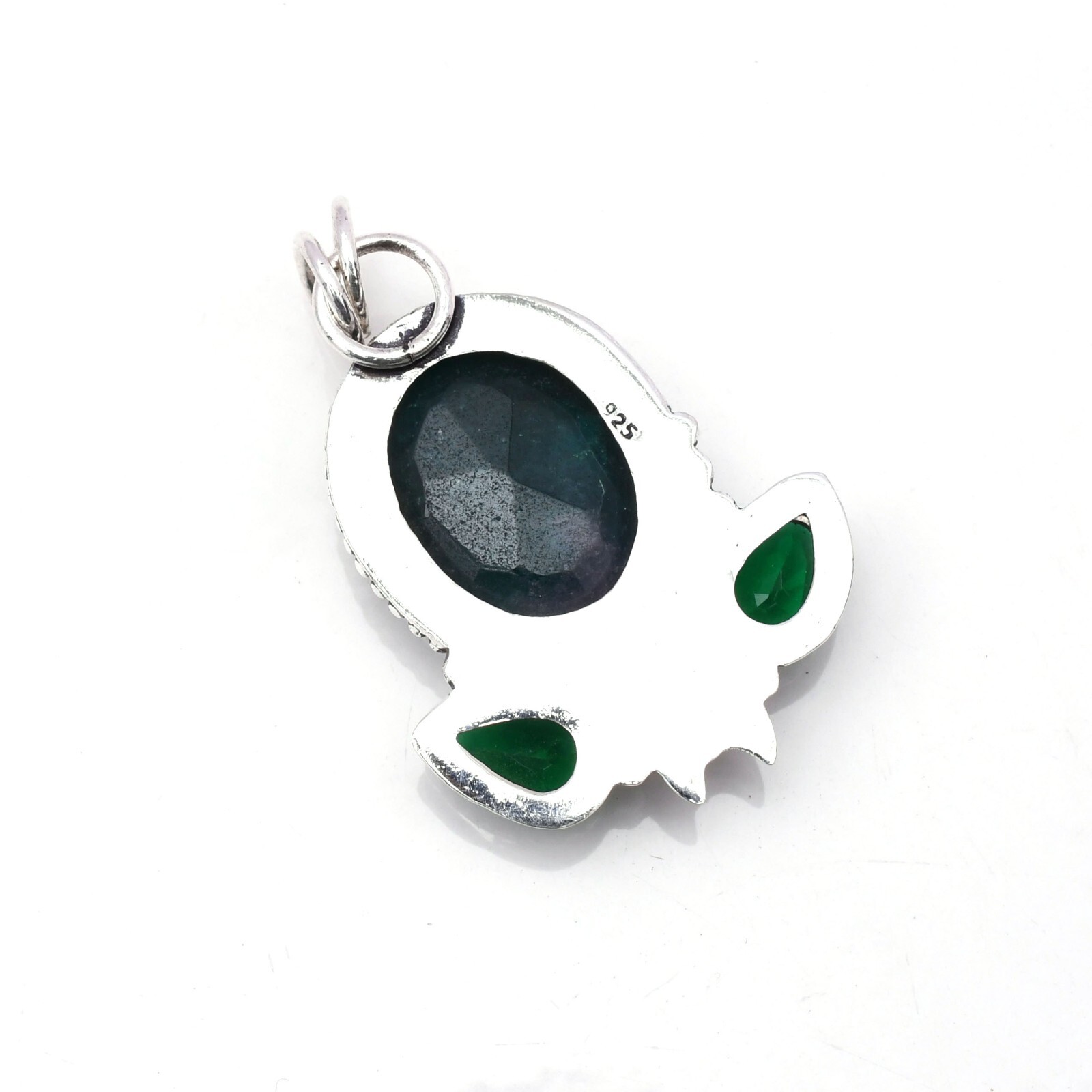 Emerald Pendant Gemstone 925 Sterling Silver Handmade Jewelry Pendant 1.97″