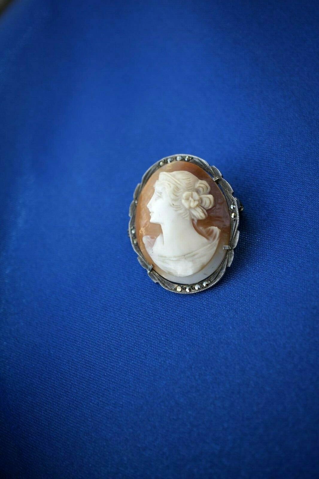 Cameo Pendant Brooch Costume Wedding Gold Art Deco Art Nouveau Antique!