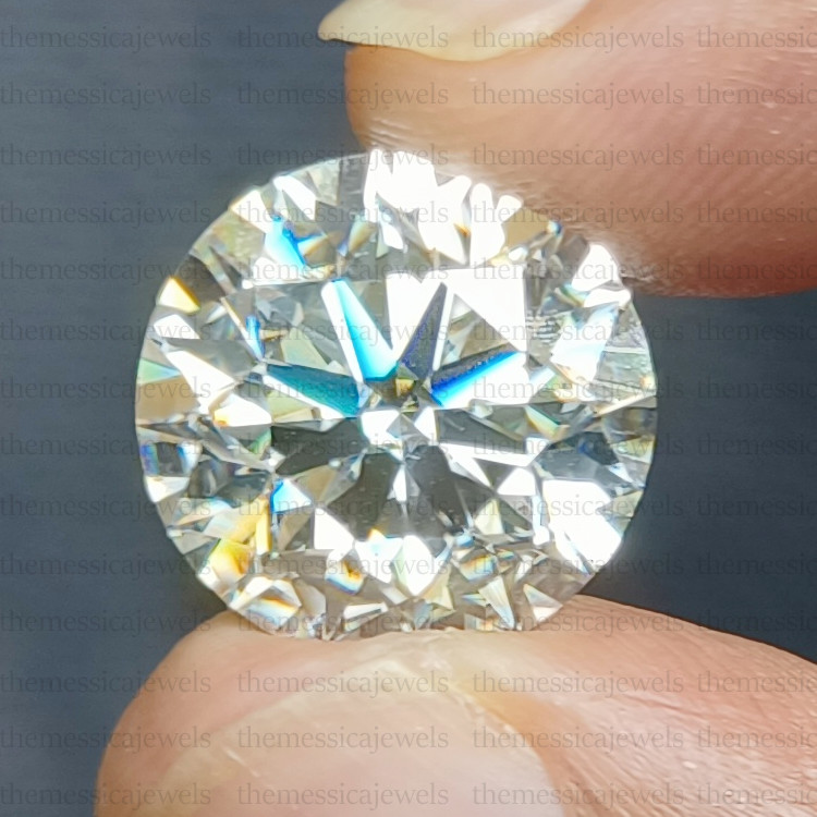 15 MM Loose Moissanite Stone White D Color FL Round Cut With GRA Moissanite