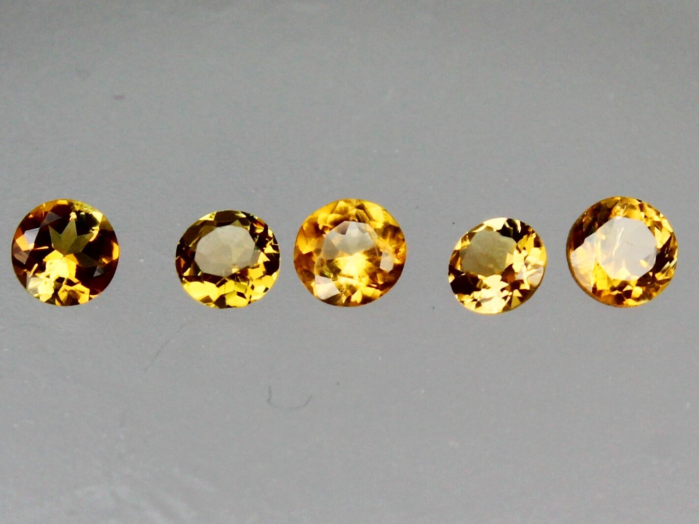 1x 2mm Natural Tourmaline Round Loose Gemstone Colors Orange Brown Golden Yellow