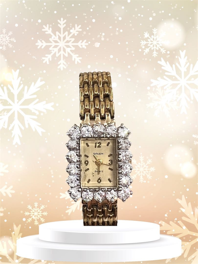 Gruen Analog Quartz Women Ladies Antique Watch Vintage 706429447