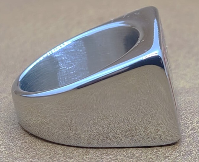 MC Red Motorcycle Club Biker Stainless Steel Ring Sizes 7 thru 15