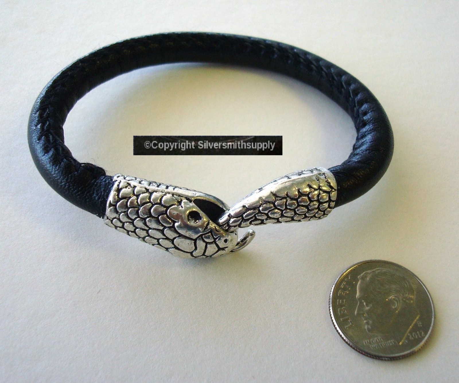 38mm Silver plt snake head jewelry clasp 1 1/2 in heavy hook & eye clasp fpc309