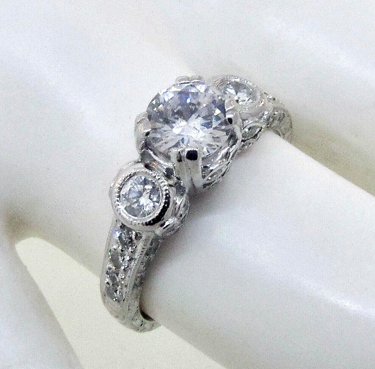 Art Deco Style Platinum Diamond Engagement Ring Setting *ONLY $990*