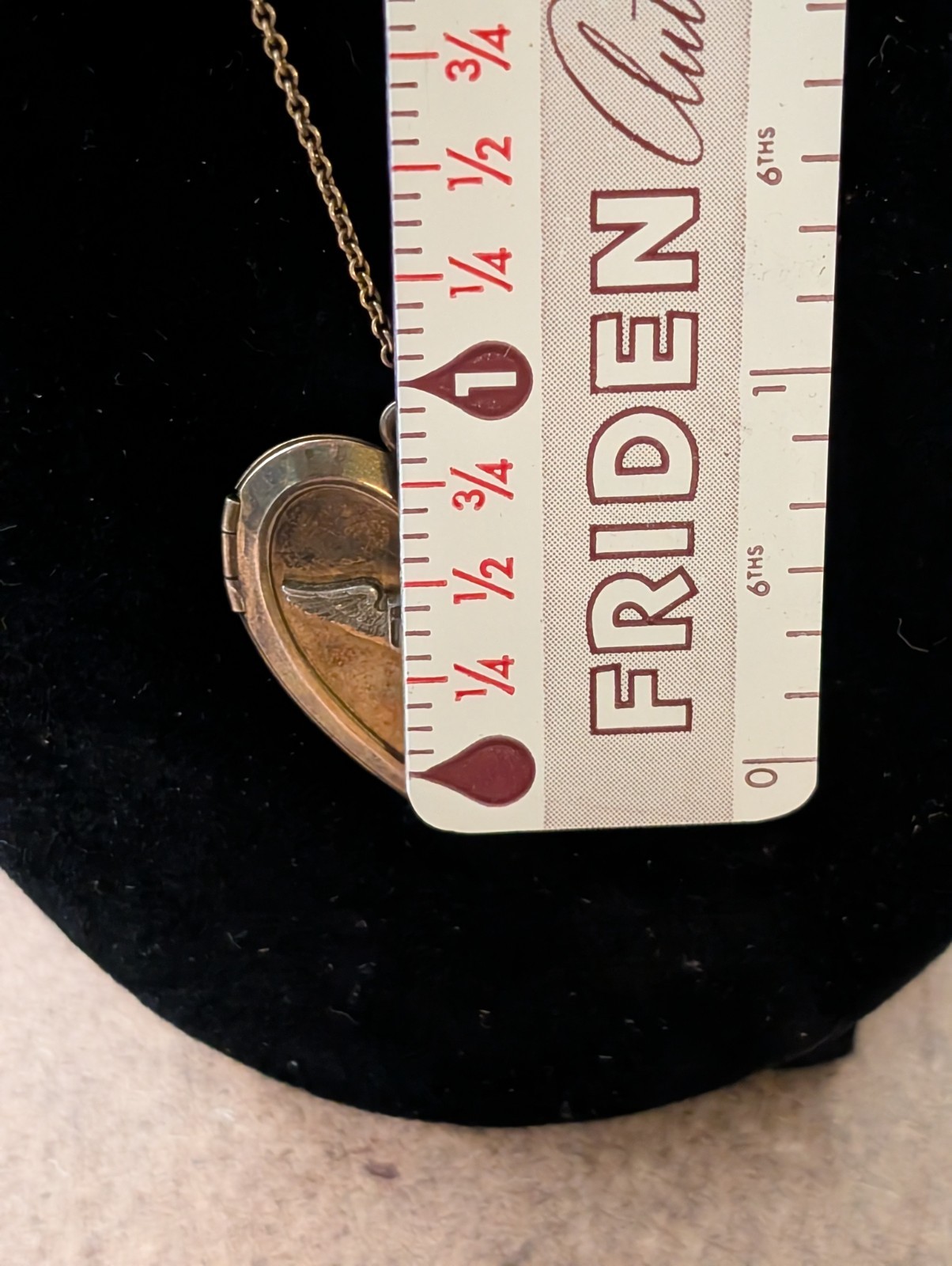 Vintage WWII Sweetheart Locket Necklace Wings Pendant 12k Gold Plated Sterling