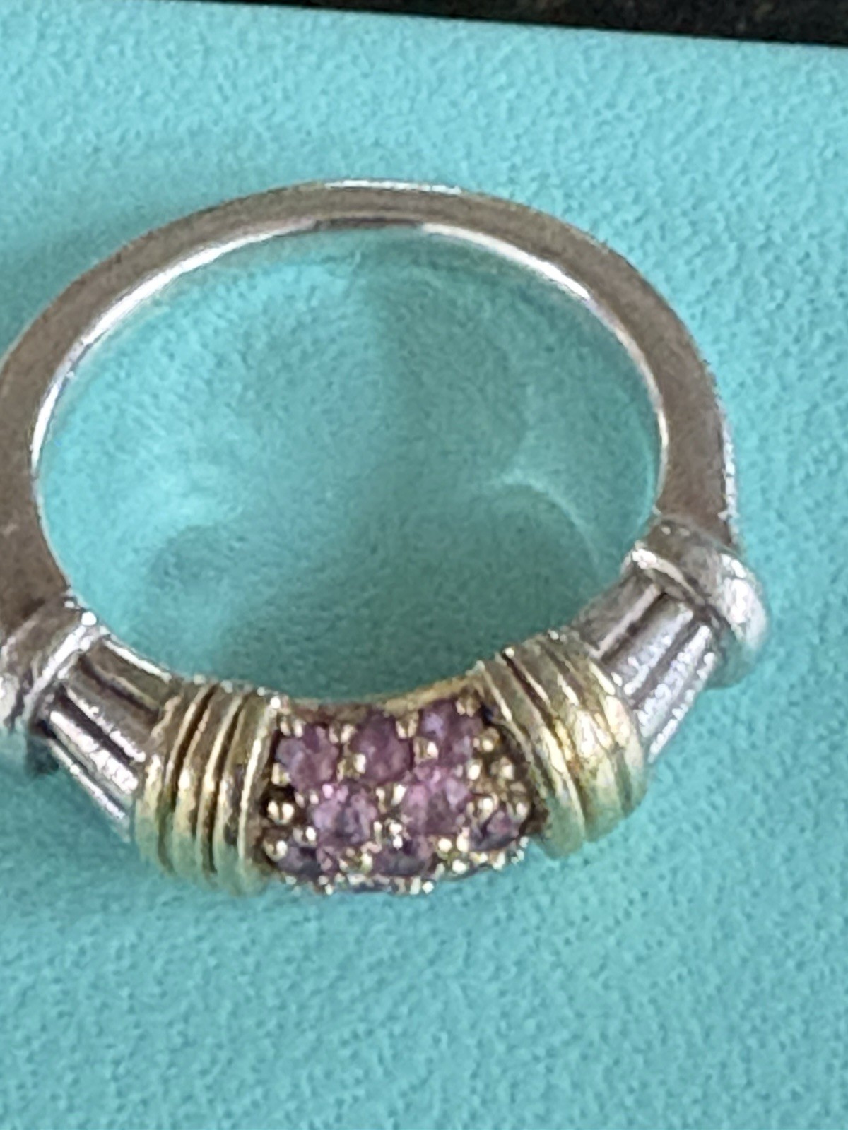 LAGOS CAVIAR 925 18k Gold AmethystRing, Size 6.5 authentic Guarantee