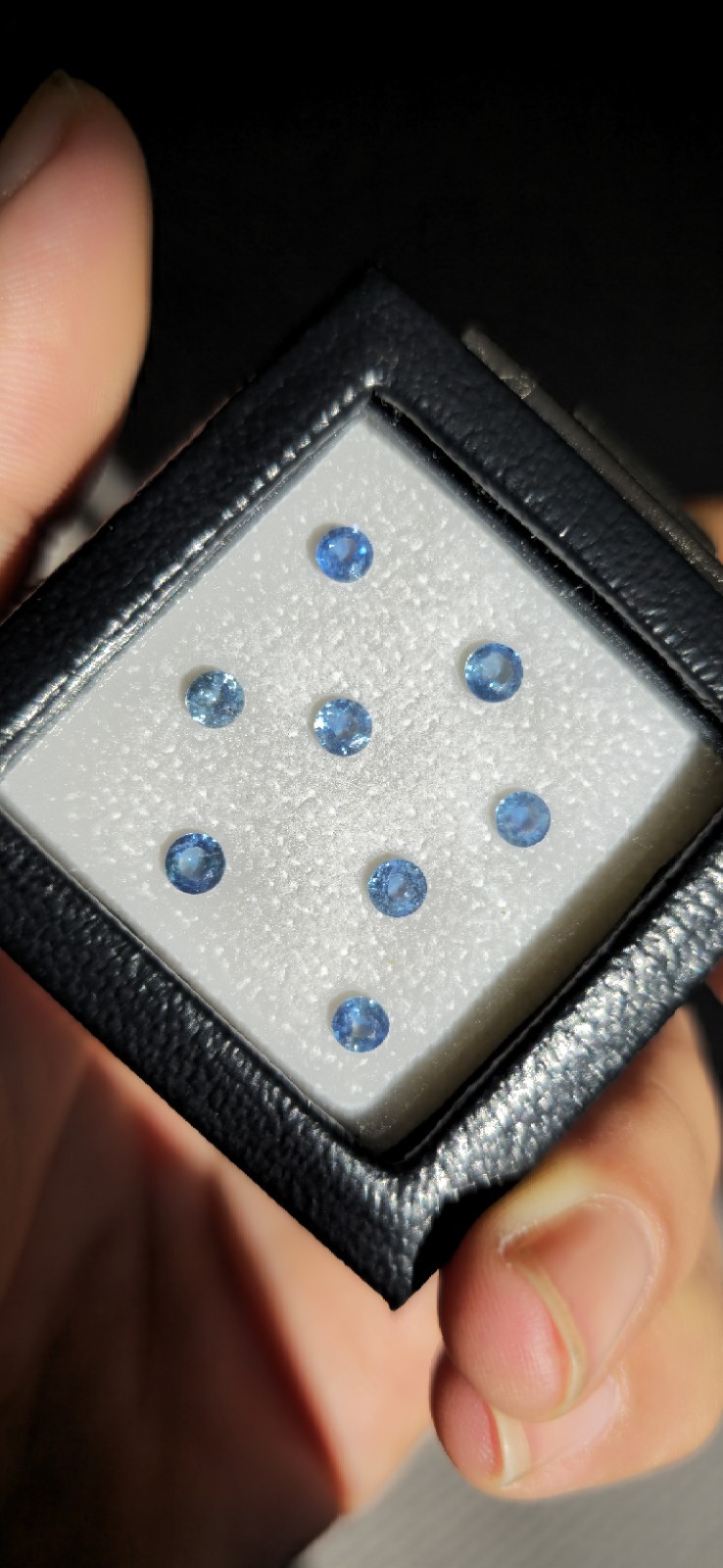 Rare Cornflower Blue Sapphire Suite 2.43 Carat Round Cut Clean Gemstones x 8 ✨️