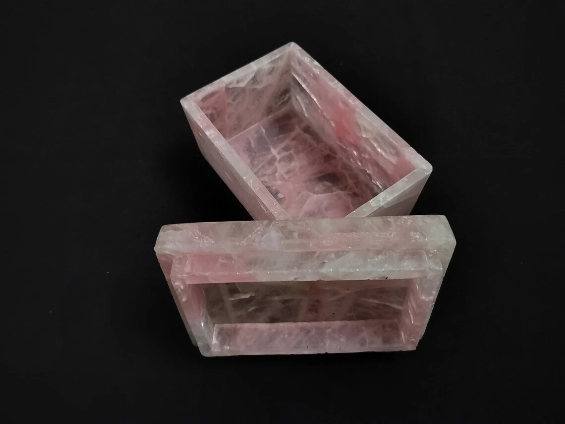Large Jewellery Box | Stone box | Tarot card holder | Rose Quartz | Love Stone |