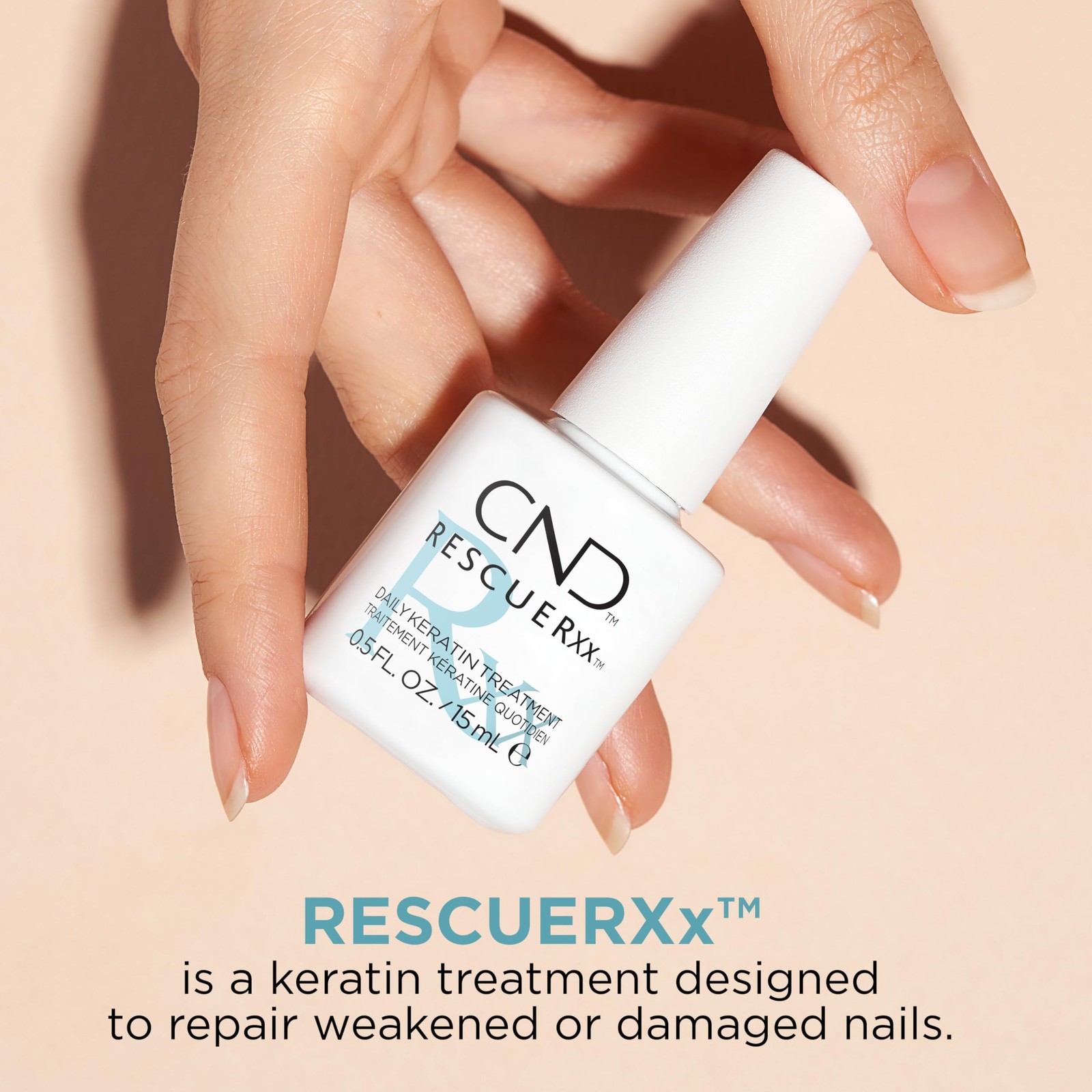 Cnd Rescuerxx Daily Keratin Treatment 0.5 Fl Oz Packaging May Vary Cndms0026