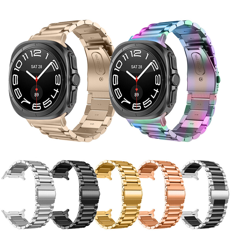 For Samsung Galaxy Watch 7 Ultra 47mm Stainless Steel Link Band Strap Bracelet