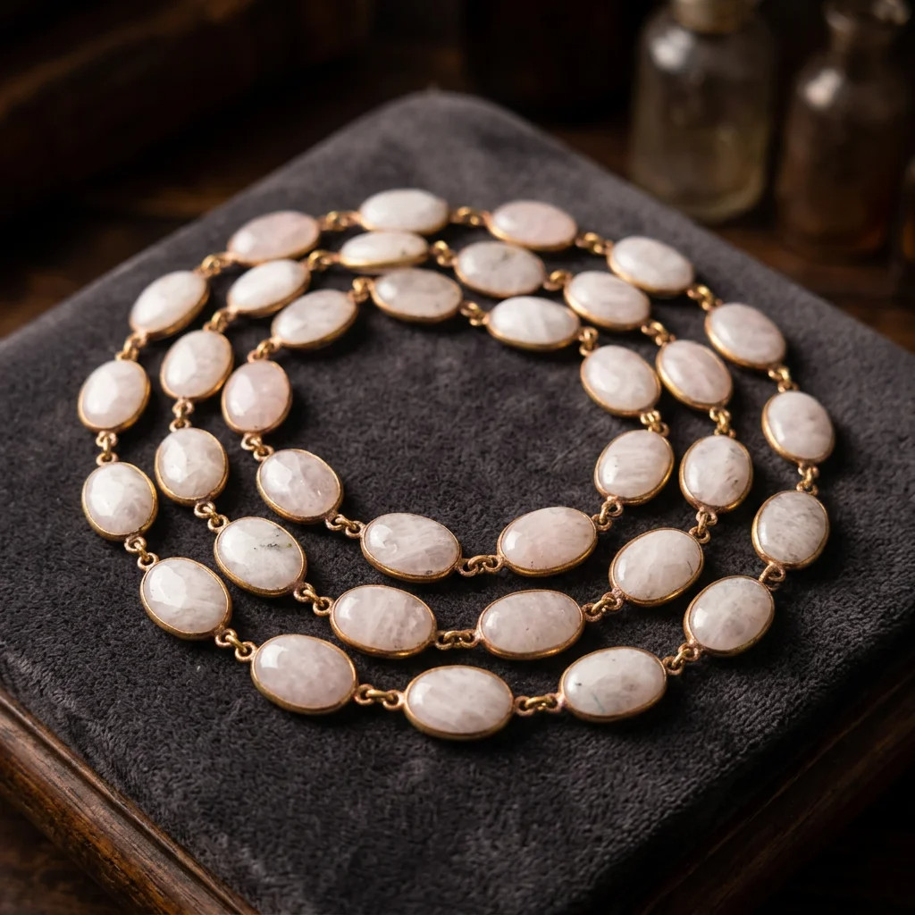Rainbow Moonstone Brass Bezel Necklace Natural Gemstone Handmade Boho Jewelry