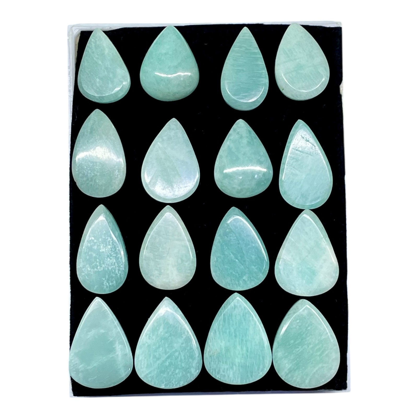 16 Pcs Natural Amazonite 25-29mm Huge Pendant Size Loose Cabochon Gemstones Lot