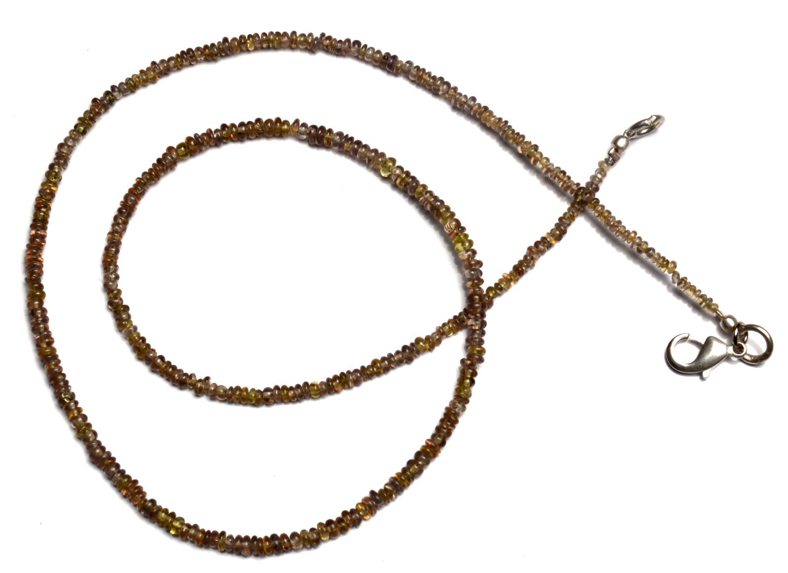 Natural Gem Color Change Garnet Smooth 3MM Approx Rondelle Beads Necklace 18 Inc