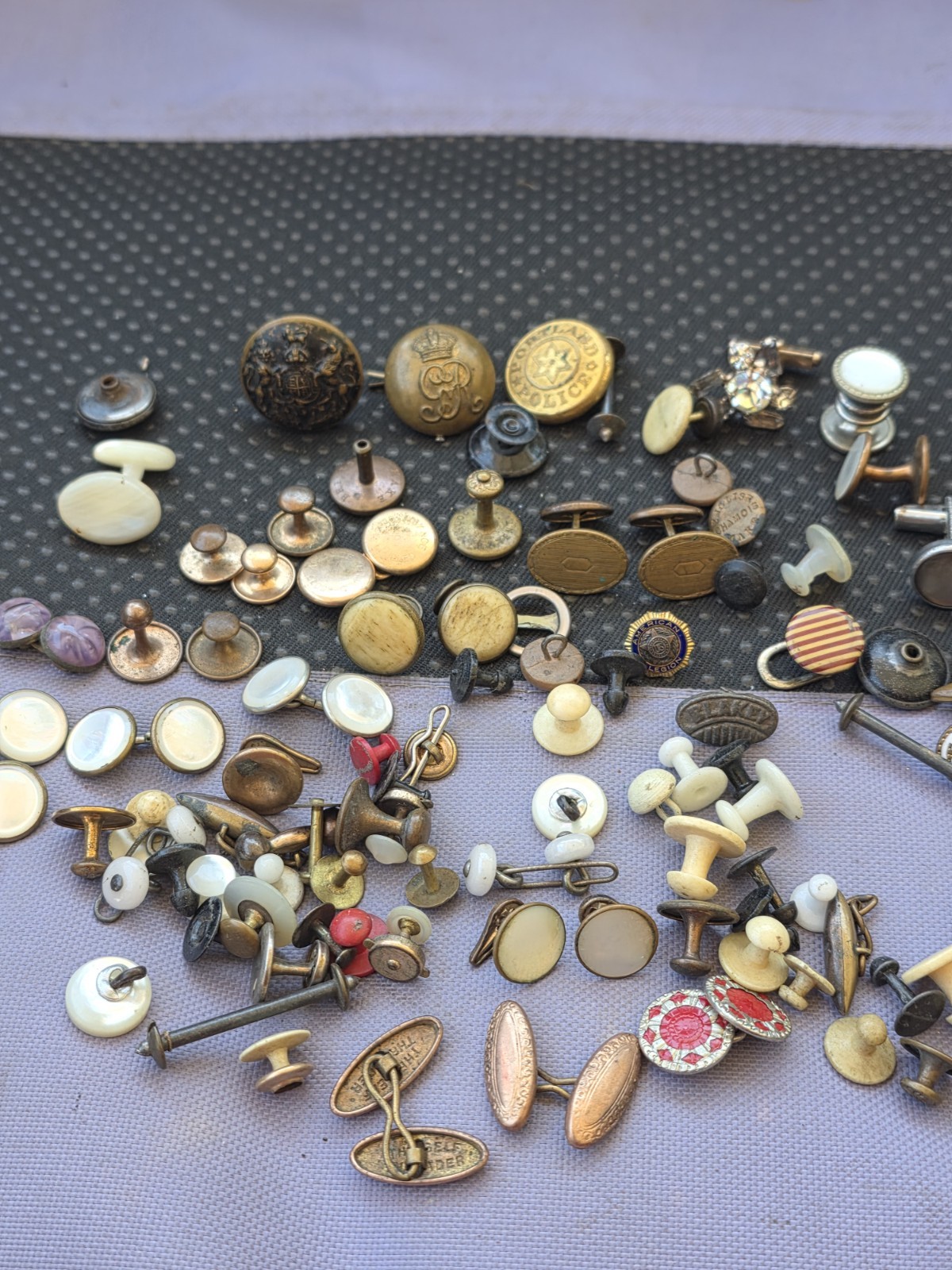 Vintage Victorian,Nouveau Cufflinks & Buttons Lot Pre Owned Condition D3