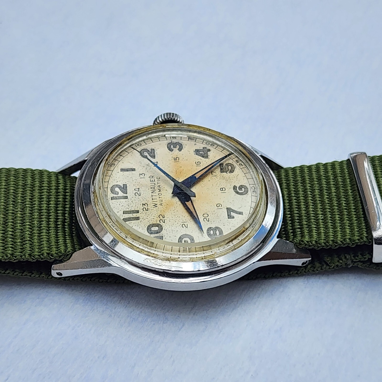 Vintage 1940’s Wittnauer Automatic Bumper WWII Military 33mm Men’s Watch